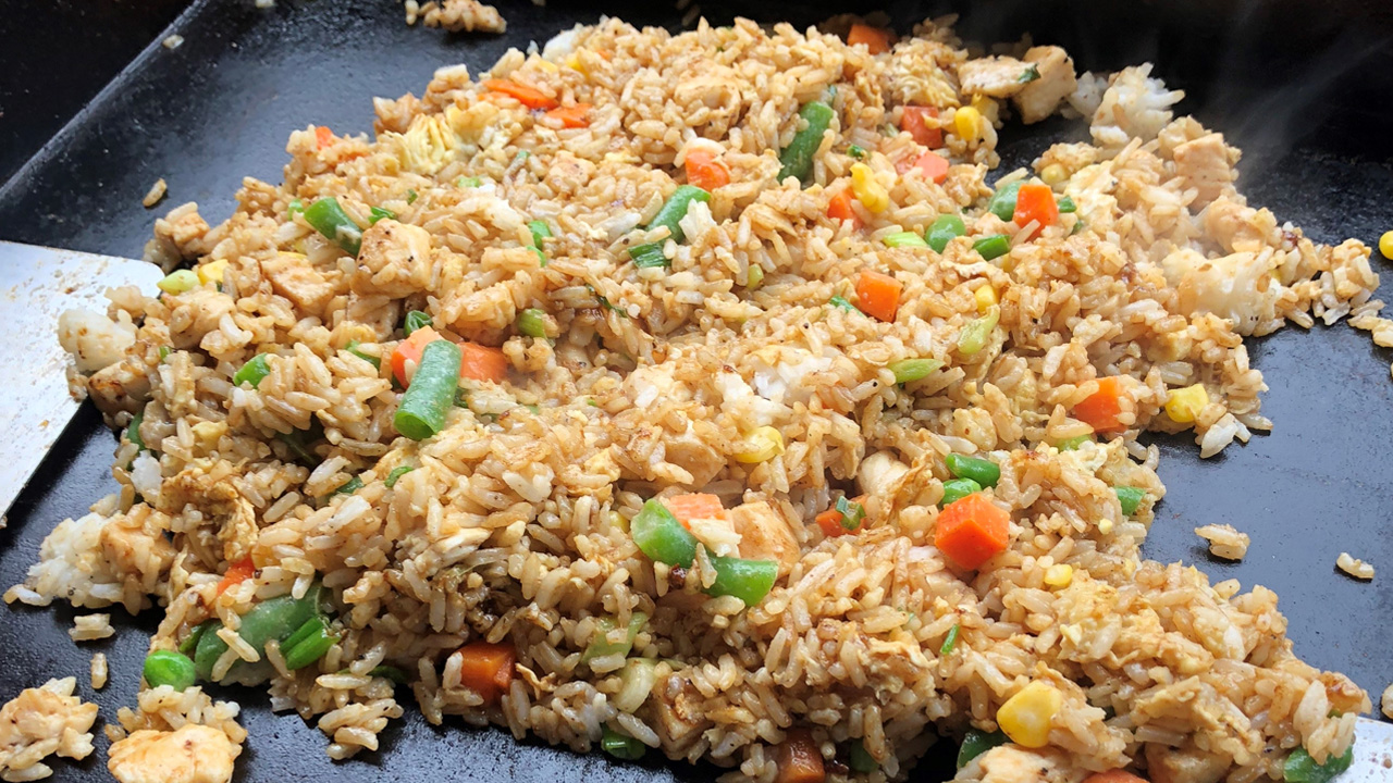 Chicken Fried Rice on Blackstone Griddle